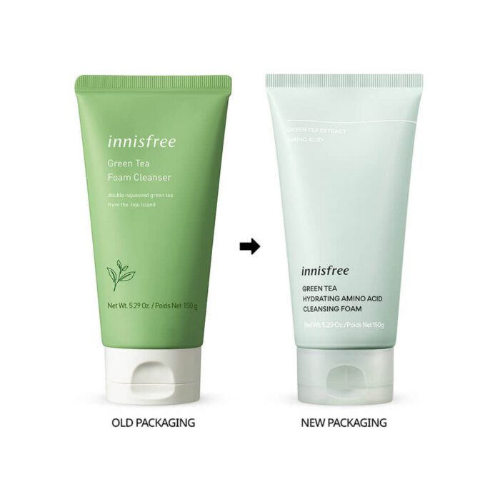 Innisfree Green Tea Hydrating Amino Acid Cleansing Foam 5 INNISFREE Green Tea Hydrating Amino Acid Cleansing Foam