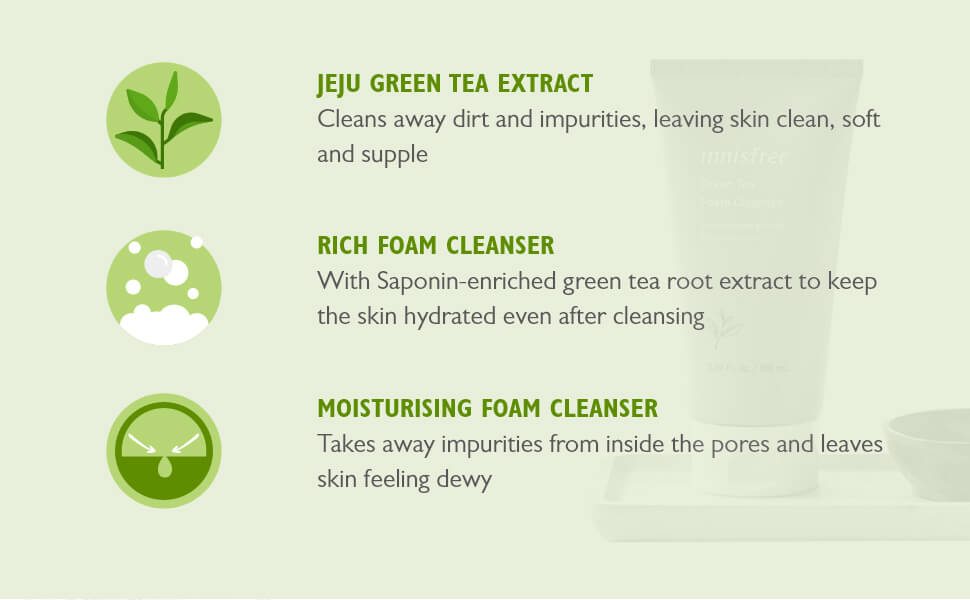 innisfree green tea foam cleanser