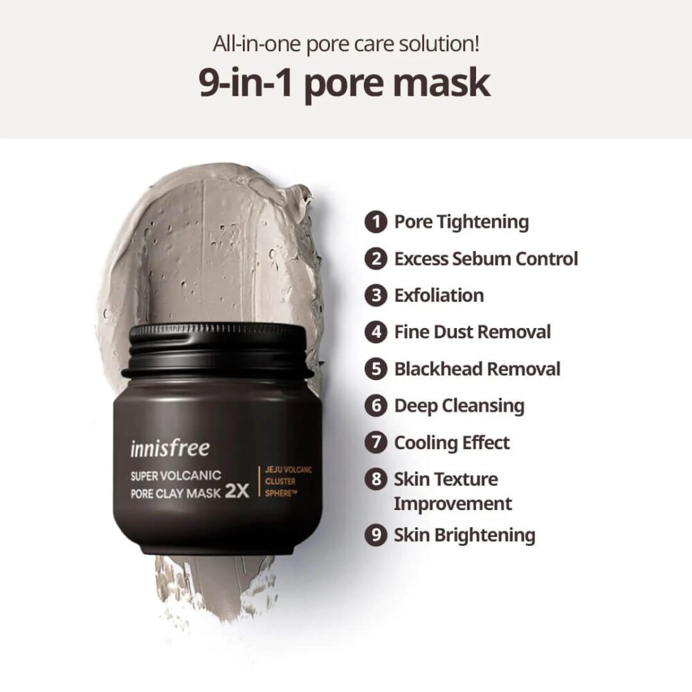 innisfree super volcanic pore clay mask 2x