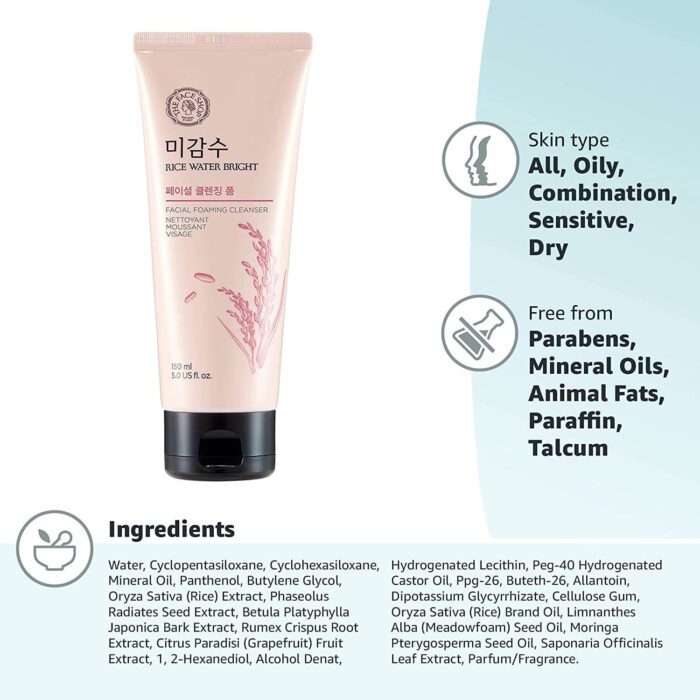 The Face Shop Rice Water Bright Foaming Cleanser
