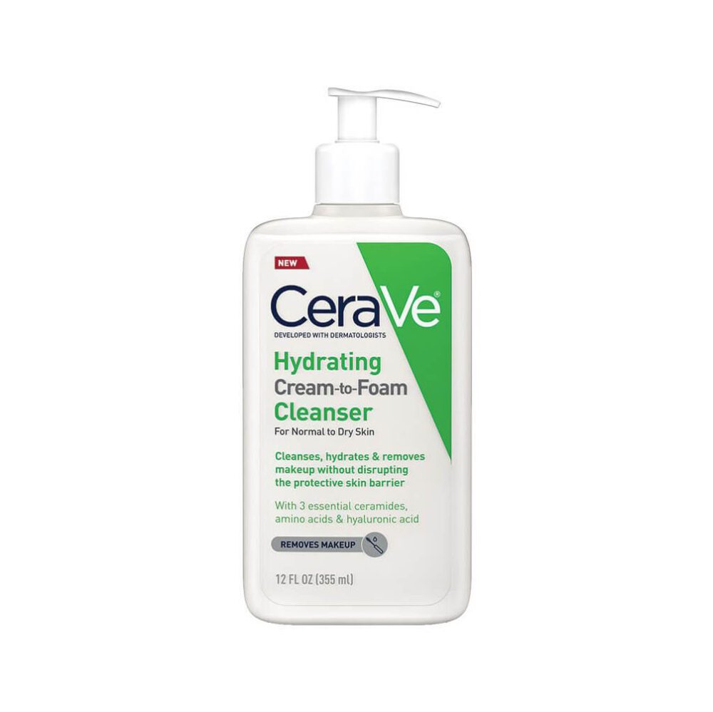 cerave hydrating cream-to-foam cleanser