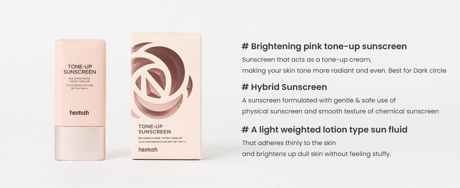 heimish bulgarian rose tinted tone-up sunscreen