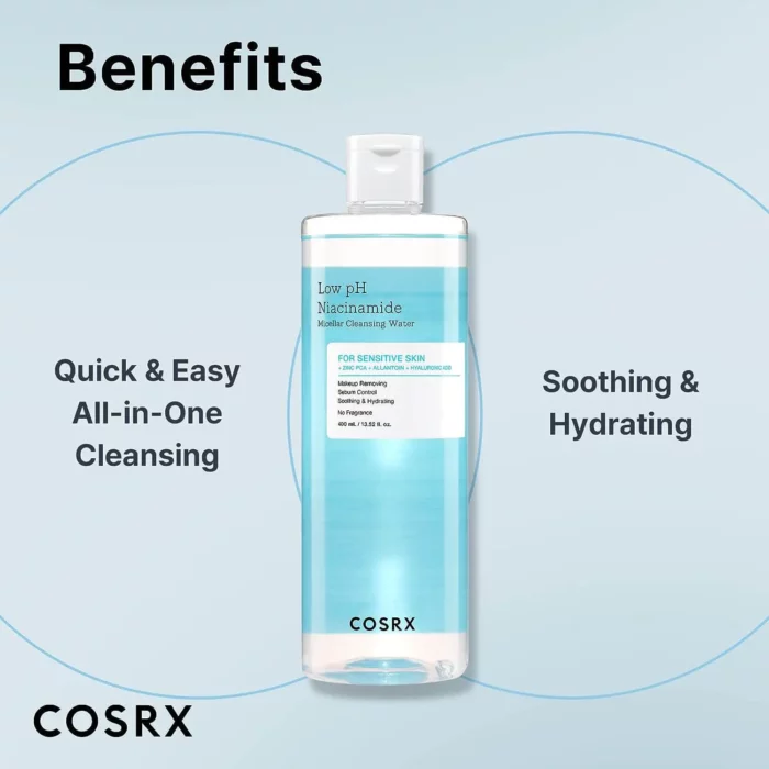 COSRX Low pH Niacinamide Micellar Cleansing Water Benefits