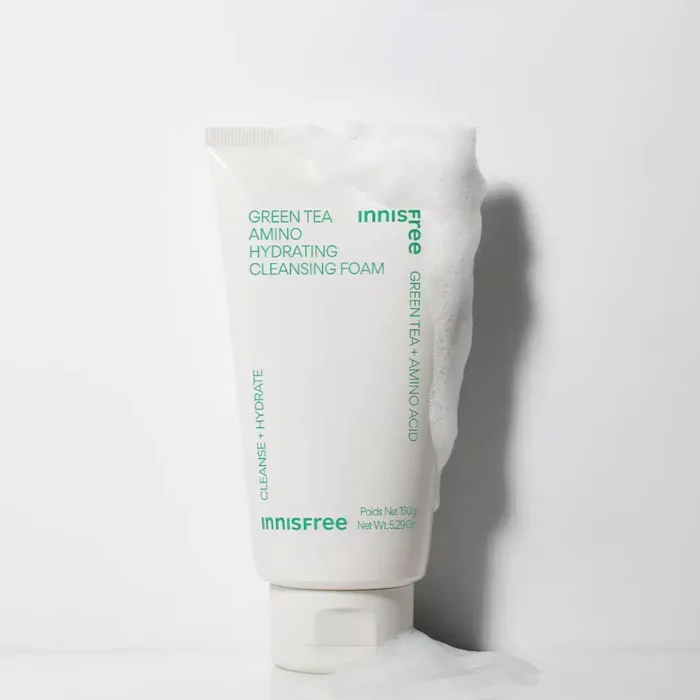 innisfree green tea amino hydrating cleansing foam 2