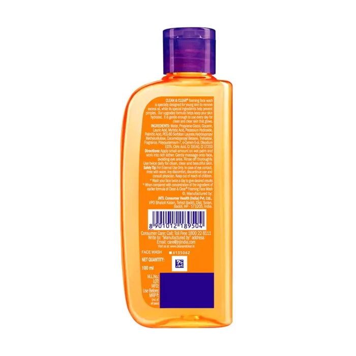 CLEAN & CLEAR Foaming Face Wash CLEAN & CLEAR Foaming Face Wash (100ml | India)