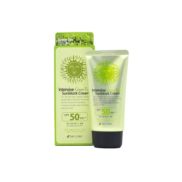 3w-clinic-intensive-green-tea-sunblock-cream 3W CLINIC Intensive Green Tea Sunblock Cream