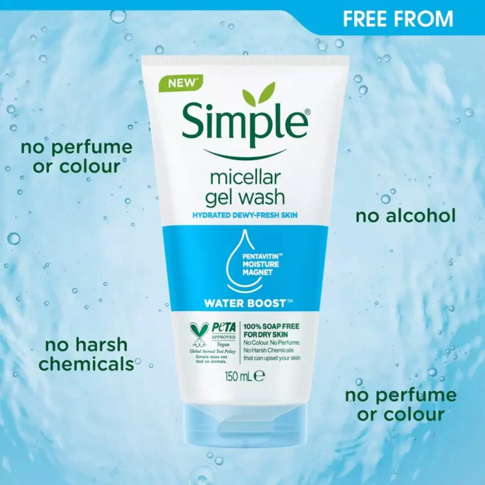 SIMPLE Water Boost Micellar Facial Gel Wash