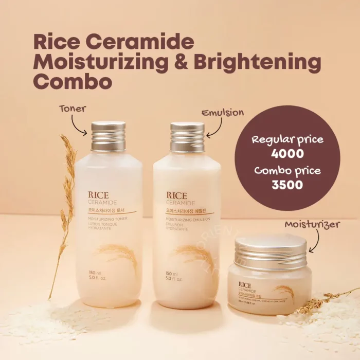 THE FACE SHOP Rice Ceramide Moisturizing & Brightening Combo THE FACE SHOP Rice Ceramide Moisturizing & Brightening Combo
