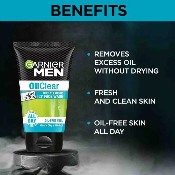 Garnier Men Face Wash Oil Clear Garnier Men Face Wash Oil Clear