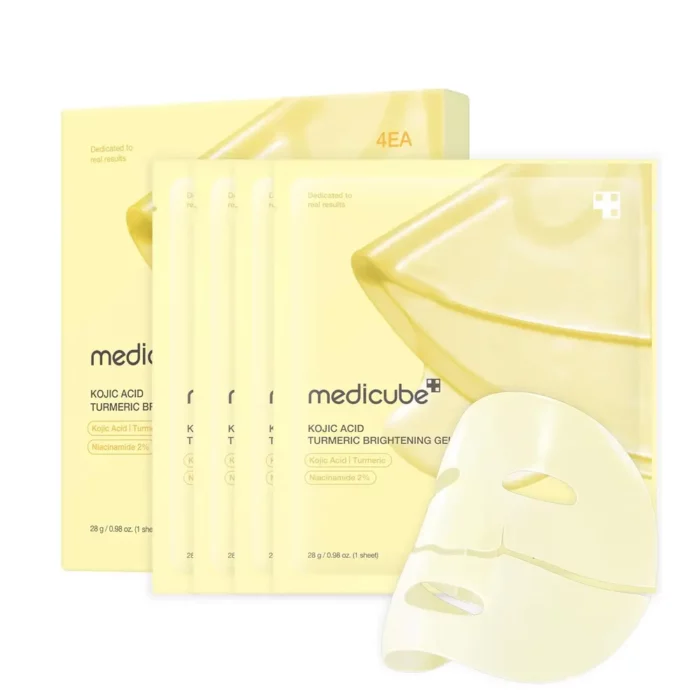 Medicube Kojic Acid Turmeric Brightening Gel Mask - 4pcs Box