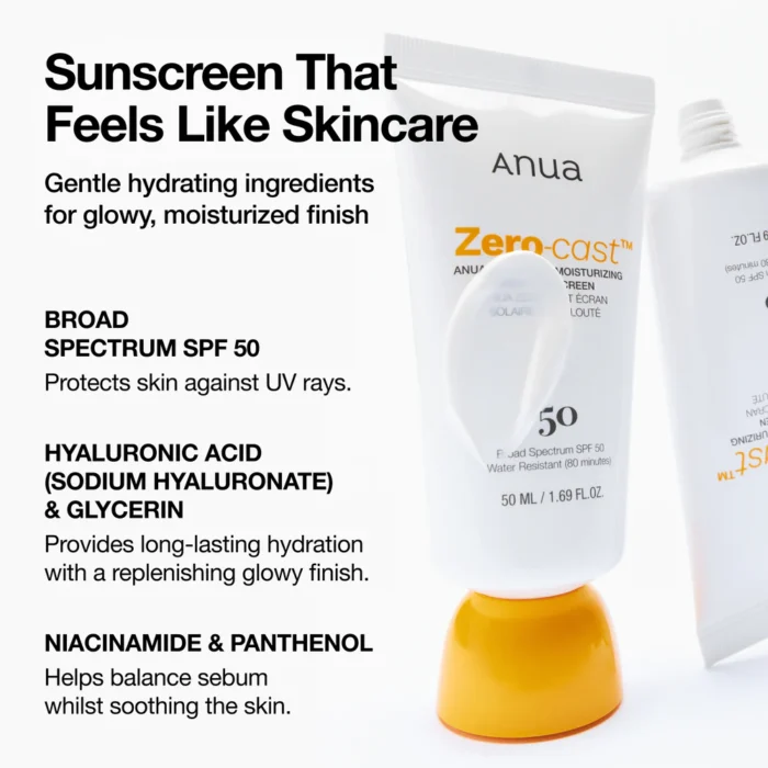 ANUA Zero-Cast Sunscreen Anua Zero-Cast Moisturizing Finish Sunscreen 50ml