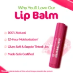 Mamaearth Tinted Natural Lip Balm with Vitamin E and Raspberry
