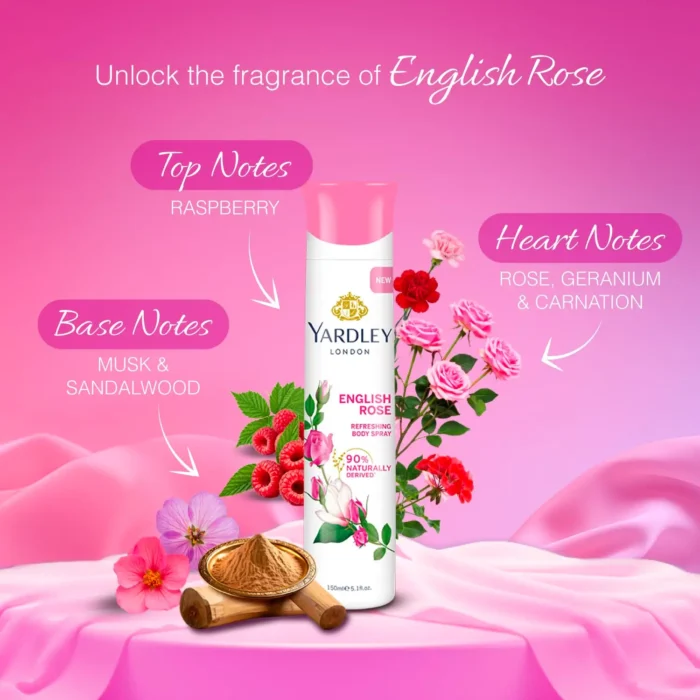 Yardley English Rose Body Spray For Women