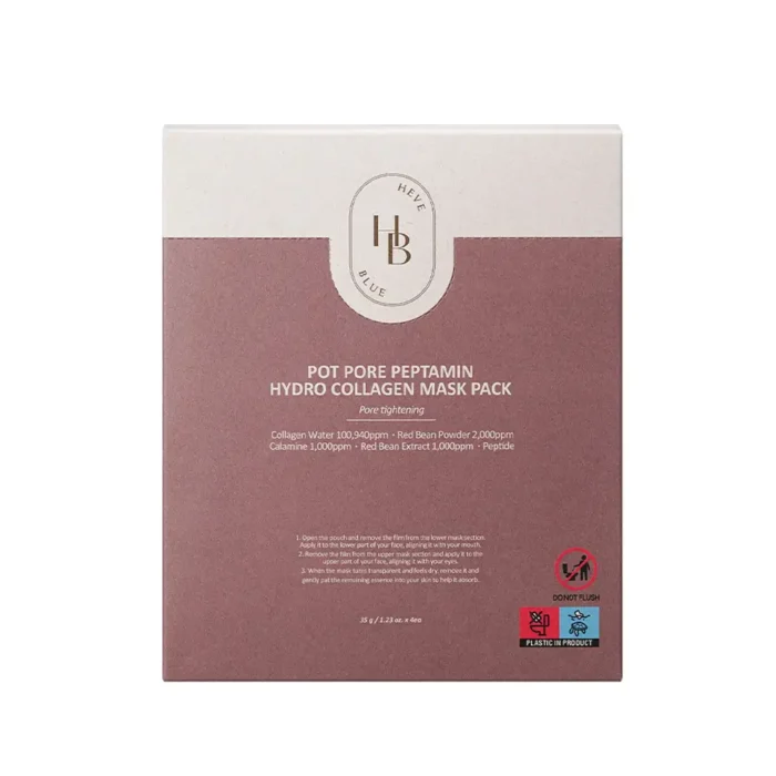 HEVEBLUE Pot Pore Peptamin Hydro Collagen Mask Pack 4ea