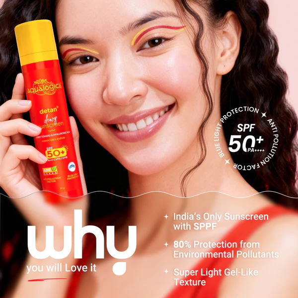 Aqualogica Detan+ Dewy Sunscreen Key Benefits