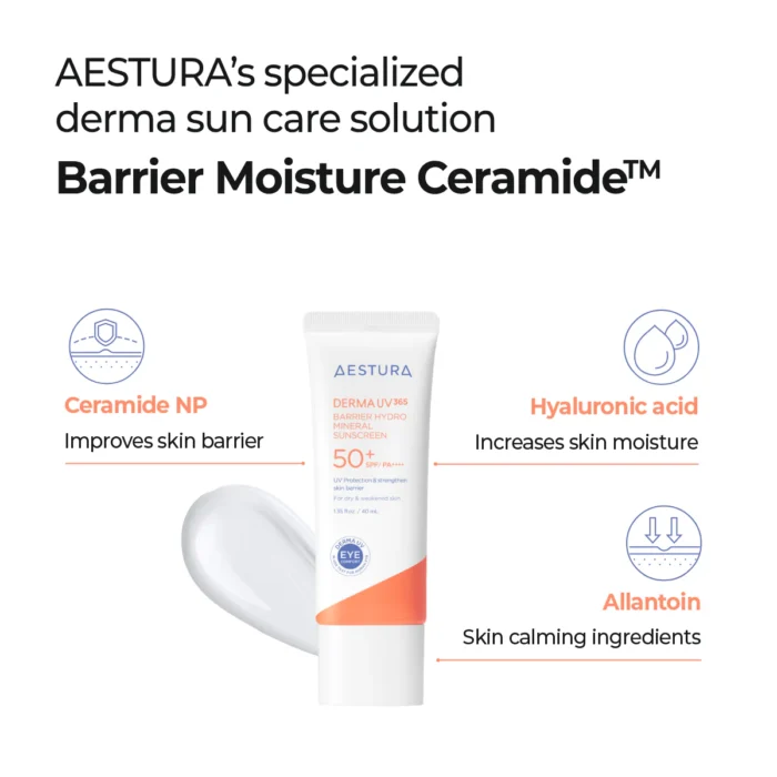 Aestura DERMA UV365 Barrier Hydro Mineral Sunscreen 20ml