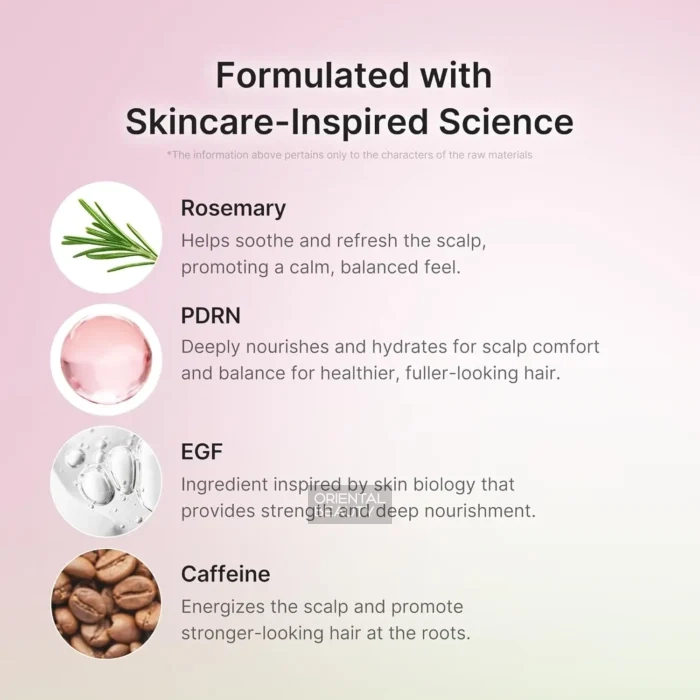 Medicube Rosemary PDRN Scalp Serum Key Ingredients